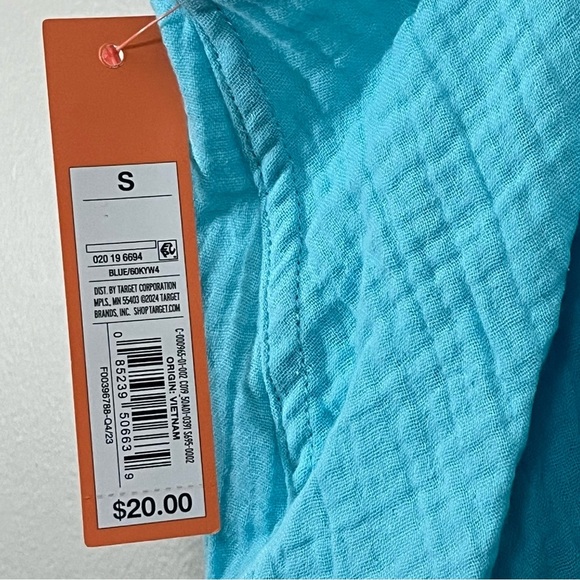 Colsie Lounge Sleep Pajama Top Womens Small Blue Sleeveless Cotton Soft NWT - Picture 3 of 7